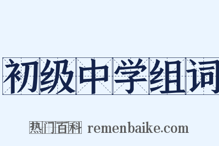 初级中学组词是什么意思的图片